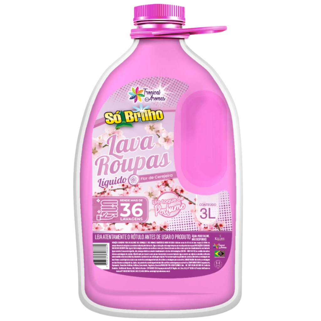 [5938838] Lava Roupas Liquido 3 Lts Tropical Aromas  - Flor de Cerejeira